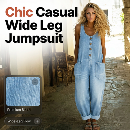 Women's Sleeveless Wide Leg Jumpsuit