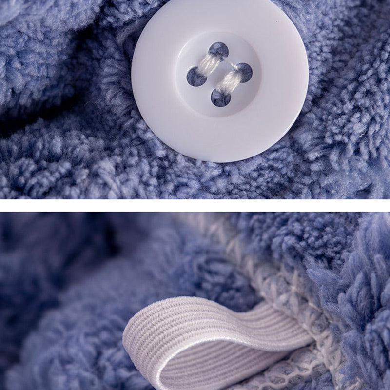 🧖 Hair Drying Towel Cap with Button - image 23