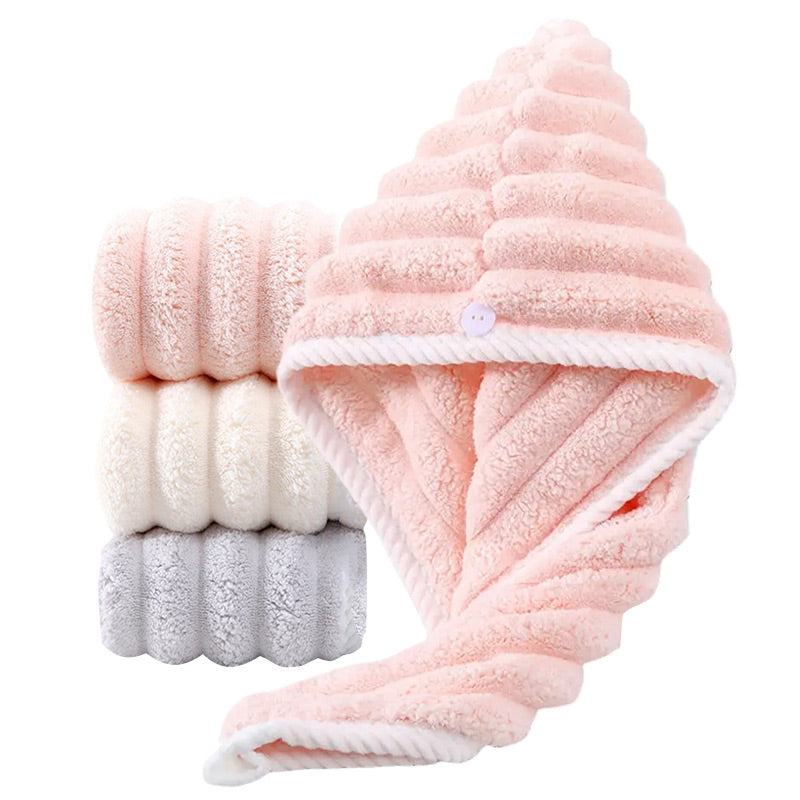 🧖 Hair Drying Towel Cap with Button - image 24