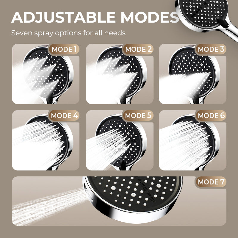 High-Pressure Adjustable Rainfall Shower Head - image 3