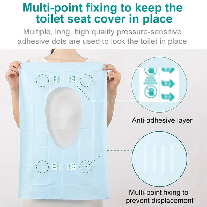 No-Peel Adhesive Disposable Toilet Seat Covers - image 2