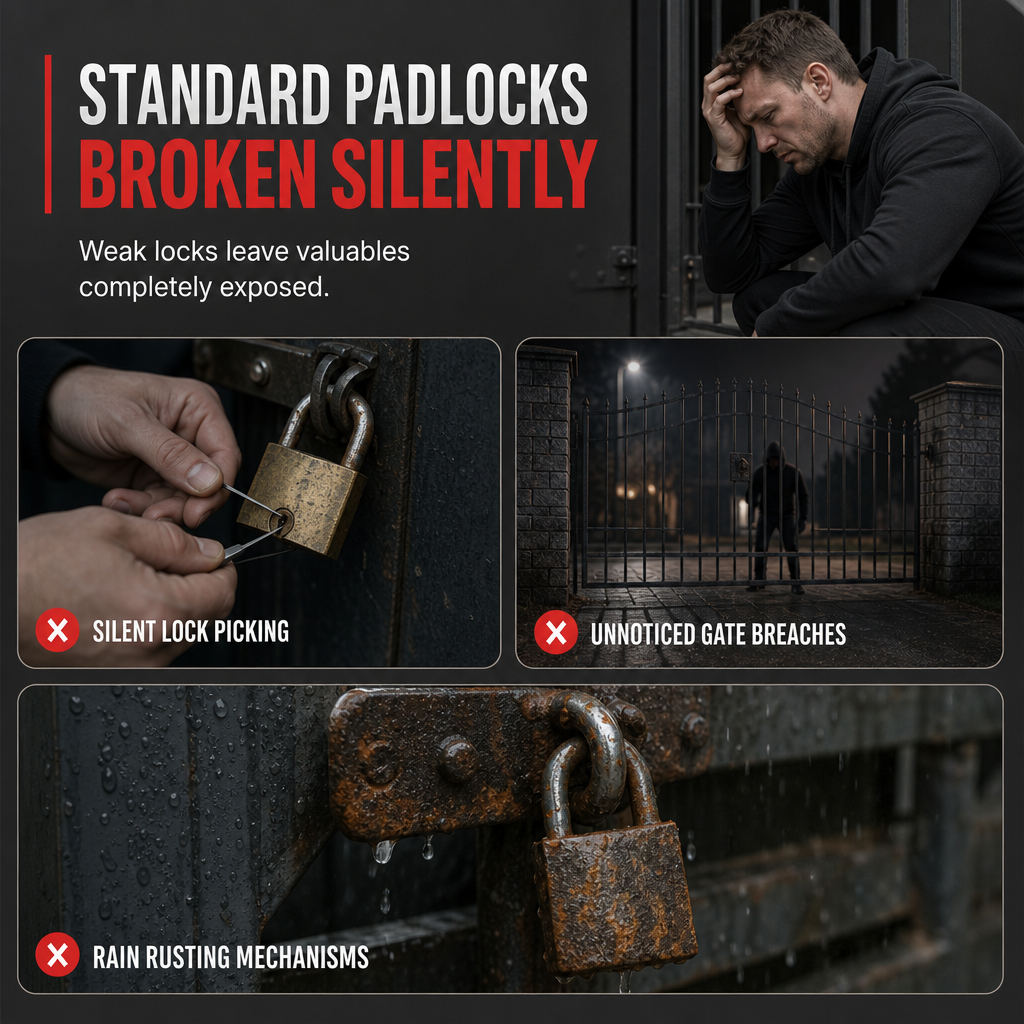 70mm Aluminum Alloy Alarm Padlock - image 2