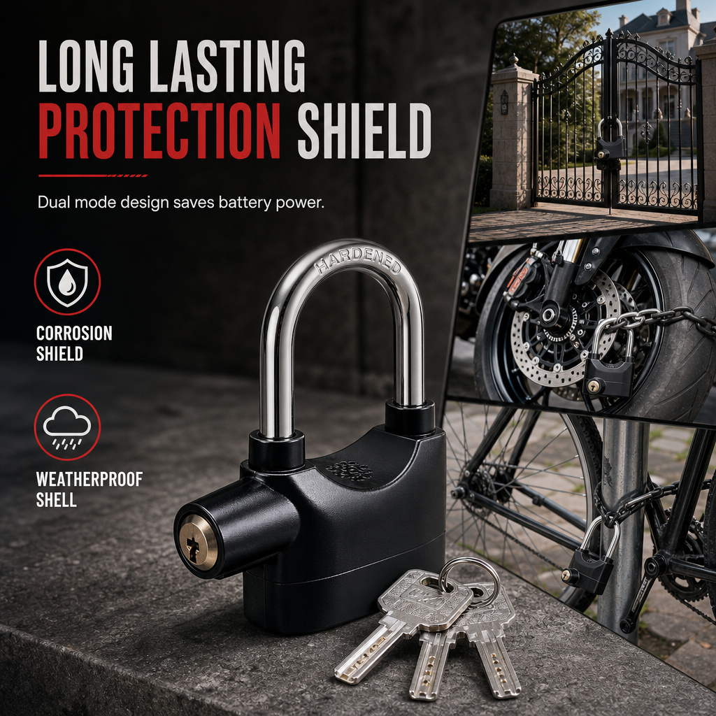 70mm Aluminum Alloy Alarm Padlock - image 6