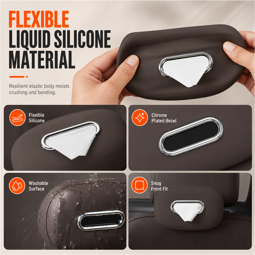 Hanging Silicone Car Tissue Box Holder - image 5