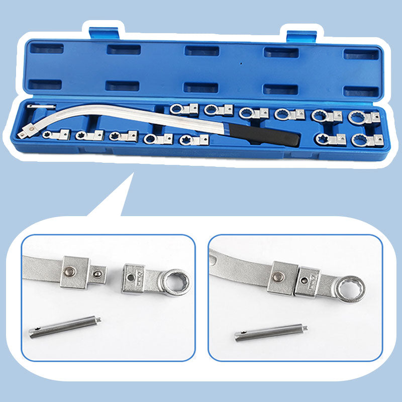 15-Piece Portable Replaceable-Head Belt Wrench Set - image 2