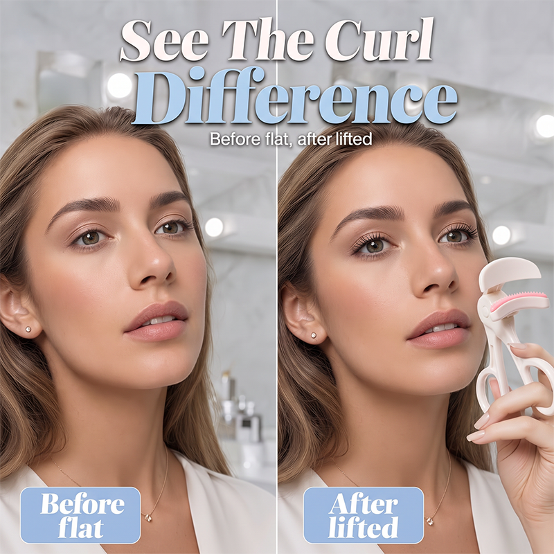 Wide-Angle Eyelash Curler with Comb - image 1