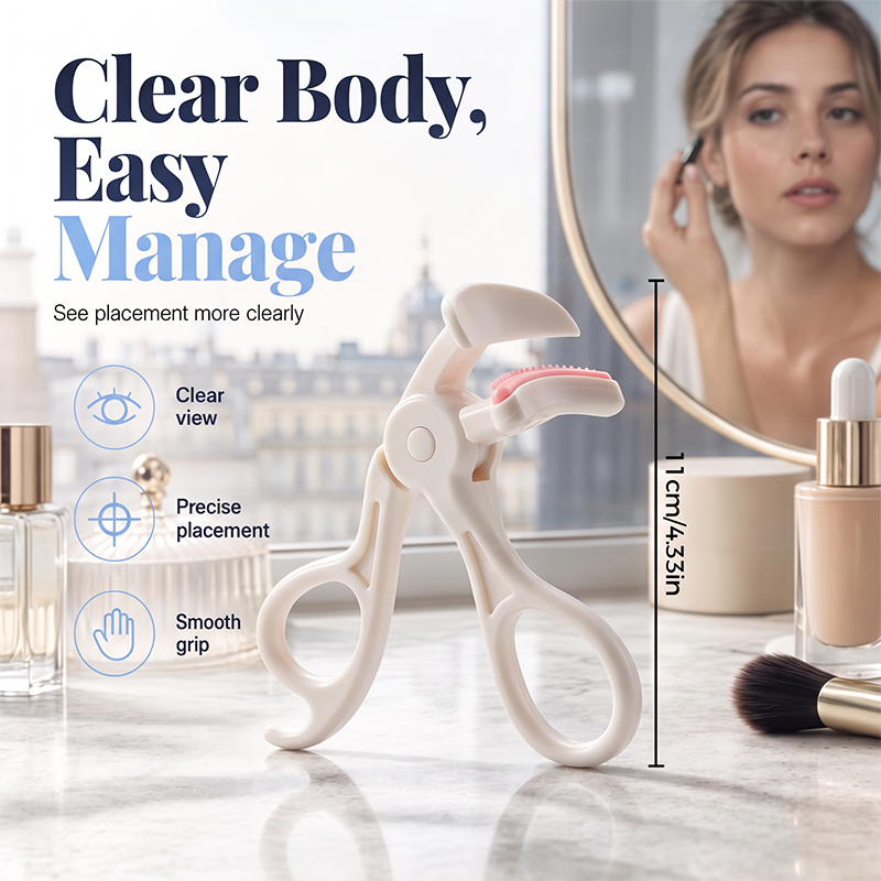 Wide-Angle Eyelash Curler with Comb - image 5
