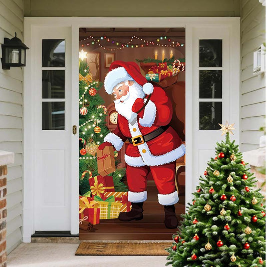 🎄 Christmas Door Cover – 90 × 180 cm