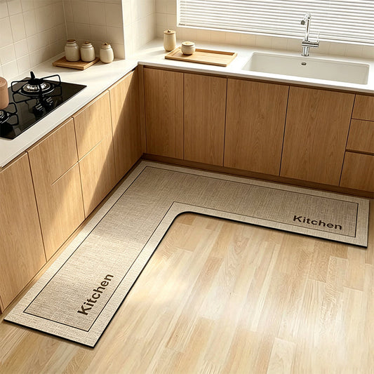🏠 L-Shaped Quick-Dry Kitchen Mat