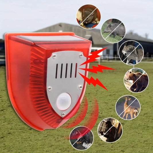 🚨 Solar Motion Sensor Alarm Light with 129dB Sound