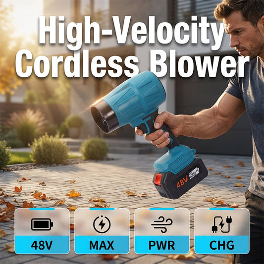 🍃 High-Velocity Cordless Blower with Rechargeable Battery