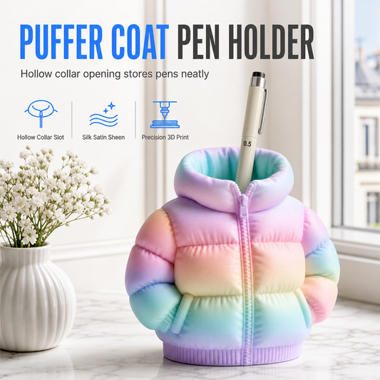 🖊️ 3D-Printed Puffer Jacket Pen Holder