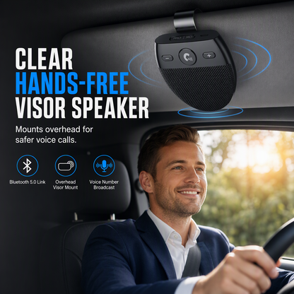 📞 SP11 Car Sun Visor Bluetooth Hands-Free Speakerphone