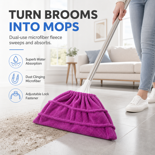 🧼 Reusable Broom & Mop Dust-Catching Cloth Cover