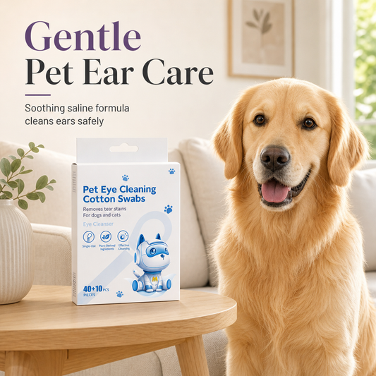 🐾 Pet Ear & Eye Area Cleaning Swabs for Cats & Dogs