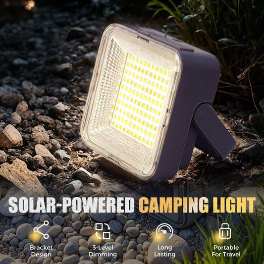🏕️ Solar & USB Rechargeable Camping Light with Magnetic Mounting