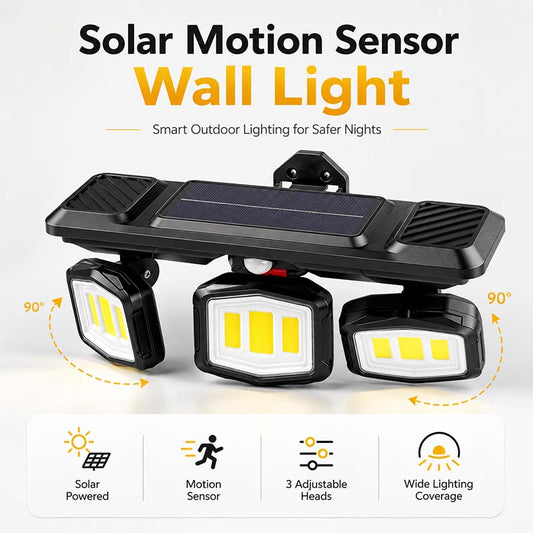 ☀️ Adjustable Solar Motion Sensor Wall Light