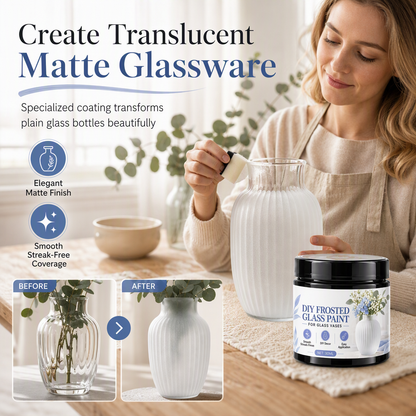 ✨ DIY Frosted Glass Paint for Vases & Decor