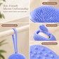 Foaming Silicone Body Scrubber Bath Brush with Built-in Soap Dispenser