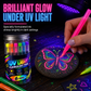 🌈 UV-Reactive Neon Highlighter Marker Set