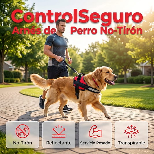Arnés reflectante antitirones para perros