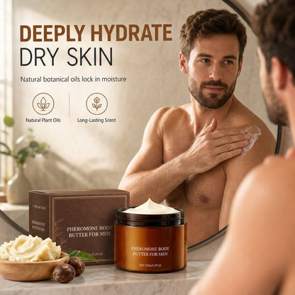 🥳2026 HOT SALE🥳💞50K+ SOLD! 🧴💪 50% OFF! Men's Daily Moisturizing Body Butter – shea butter & jojoba oil deeply hydrate dry skin, non-greasy & fast-absorbing. Soft, smooth skin all day! 🛡️✅